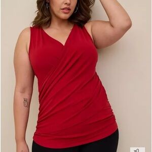 NWT Torrid Ruched Wrap Top